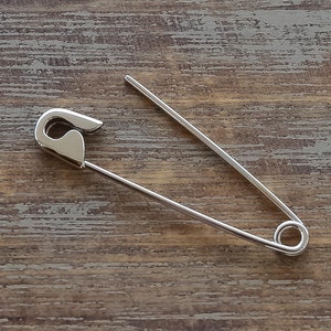 1.25 Inches Sterling Silver safety pin hoop earring jewelry punk earring safety pin movement solidarity earring handmade gift earring