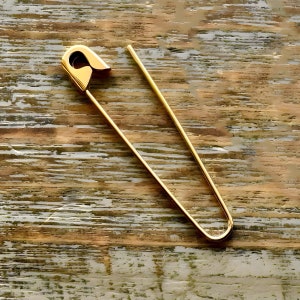 1,5-Zoll-Gold Sicherheitsnadel Hoop Ohrring Geschenk für sie Geschenk für ihn in 9K,14K,18K