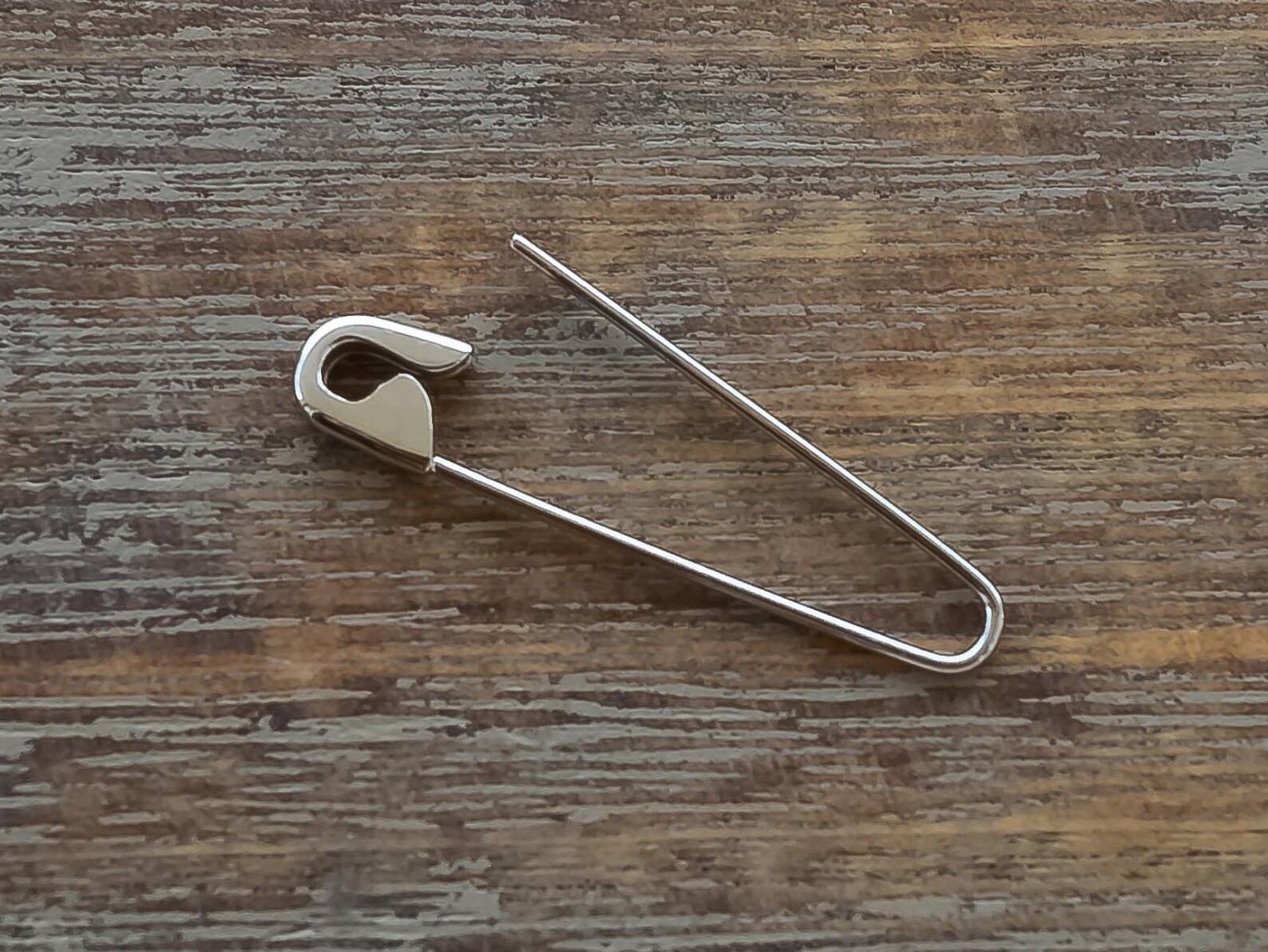 1.25 White Gold Safety Pin Cartilage Earring Safety Pin Etsy