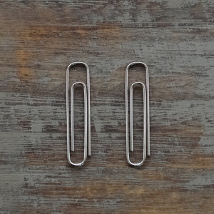 Orecchini PaperClip in argento da 1 1/2''