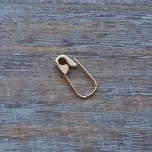 5/8'' Sterling Silver Safety Pin Mini Punk Earring  Silver/Gold Plated/Rose Gold Plated