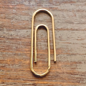 Fermasoldi grande in argento sterling con graffetta, regalo per lui, 2,5 pollici