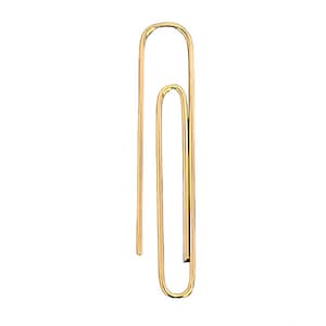 1 1/2'' Sterling Silber PaperClip Ohrring vergoldet