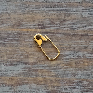 5/8 Inches Gold safety pin mini punk hoop earring,gold cute dainty statement safety pin earring,gold safety pin birthday gift for her