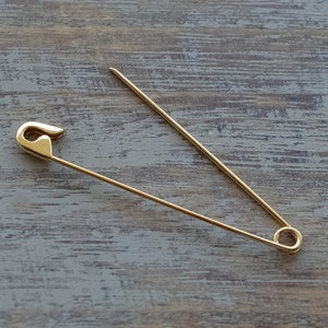 1,75 '' Zoll 925 Solid Sterling Silber Sicherheitsnadel Ohrring, Handgemachter Punk Unisex Sicherheitsnadel Ohrring, Silber Sicherheitsnadel Ohrring Vergoldet