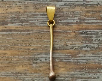 Gold MatchstickStick Pendant – Sleek Modern Minimalist Jewelry 1.25”