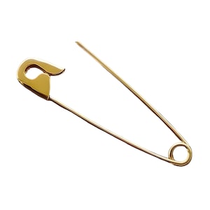 1.25 Inch Gold Safety Pin Gold Safety Pin Jewelry Gold Safety Pin Brooch 9K,14K,18K image 2