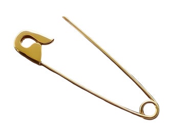 1.25 Inch Gold Safety Pin Gold Safety Pin Jewelry Gold Safety Pin Brooch 9K,14K,18K