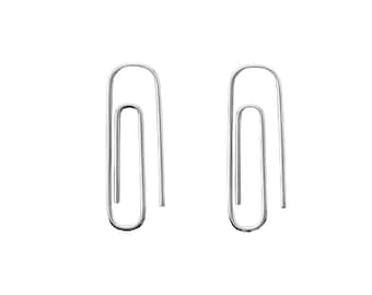 May include: Two silver paper clips, each with a simple, classic design.