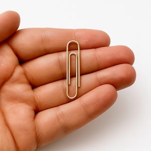 Minimalist Silver Paperclip Money Clip – Sleek Handmade Gold Plated Cash Holder, Modern Men’s Gift, Elegant Wallet Alternative 1.5 Inches