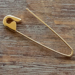 14K Gold Safety Pin Earring Gold Safety Pin Hoop Earring Safety Pin Earring Gift For Her Gold Safety Pin Jewelry In Yellow/White/Rose Gold