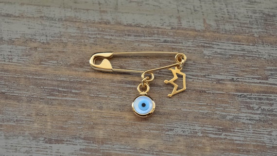 Evil eye safety pin discount