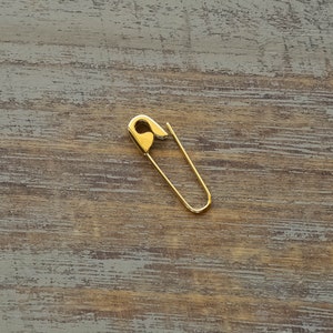 3/4 Inch Gold Safety Pin Hoop Earring Cartilage Earring Gift For Her 9K 14K 18K