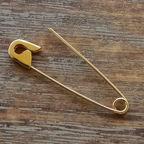1.25 Inch Gold Safety Pin Gold Safety Pin Jewelry Gold Safety Etsy