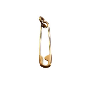Sterling Silver Safety Pin Pendant: Minimalist Edgy Charm, 3/4 Inch