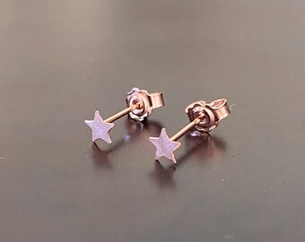 Gold star tiny stud minimalist earrings, gold star studs, tiny star earrings ,mini star studs, gift for her