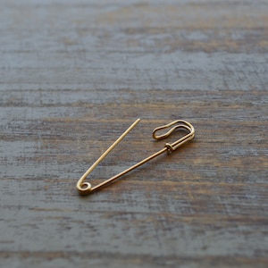 1,25 inch gouden veiligheidsspeld draad oorbel 9K / 14K / 18K