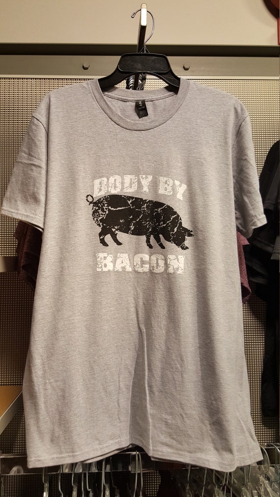 red bacon t shirt