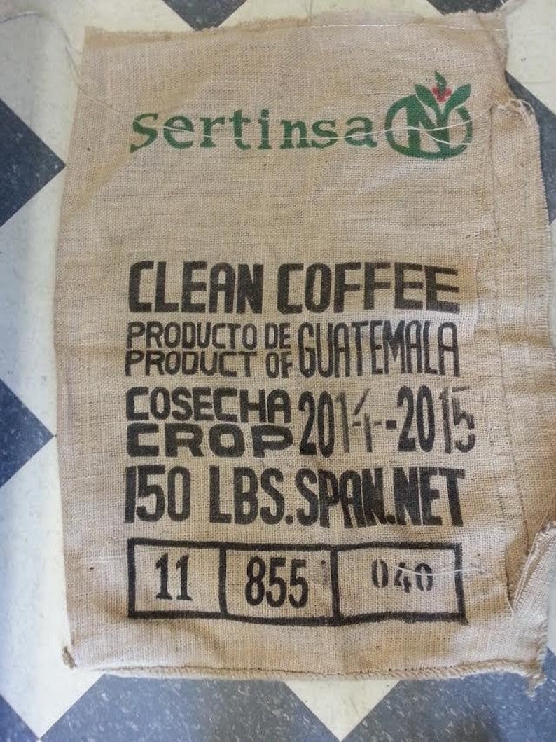 3 THREE Used Coffee Bean Burlap Bags Burlap Coffee Bags Etsy