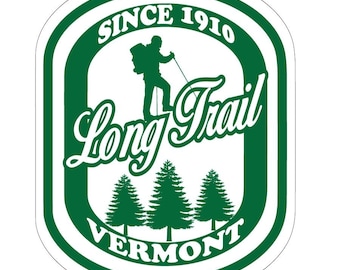 Vermont Long Train Stickers - Vermont Digital printed bumper decal - Hiking - Hike - VT - Vermont Hiking