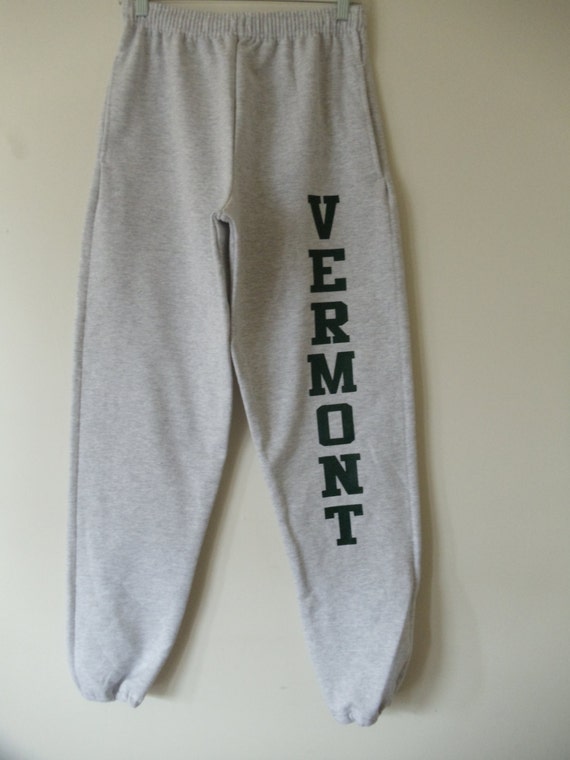 Vermont Sweatpants 10oz // Forest Green Vermont on Gray - Etsy