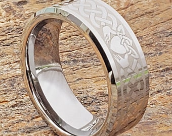 Wolfram keltischer Claddagh Ring, Knoten-Ehering