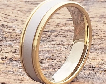 Mens tungsten ring, tungsten ring, men wedding band, gold tungsten ring, flat gold ring, flat wedding band, tungsten band, men tungsten ring