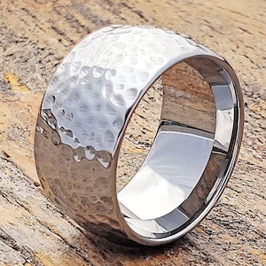 Wolfraam ring, heren trouwring, brede ring, heren belofte ring, heren wolfraam ring, eenvoudige trouwring, heren wolfraam trouwringen voor mannen