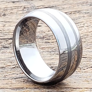 10mm wolfraam ringen, heren trouwring, geborstelde ring, heren wolfraam ring, matte trouwring, herencadeau, eenvoudige trouwringen, herenring