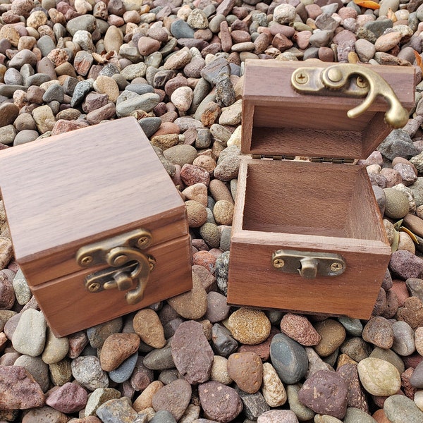 Small Wooden Box, Ring Bearer Box, Antique Ring Box, Engagement Ring Box, Wedding Ring Wood Box, Proposal Ring Box, Small Jewelry Gift Box
