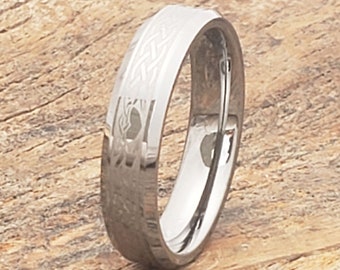 Tungsten ring, mens wedding band, mens tungsten ring, personalized ring, celtic claddagh ring, men celtic ring, celtic ring, knot irish ring