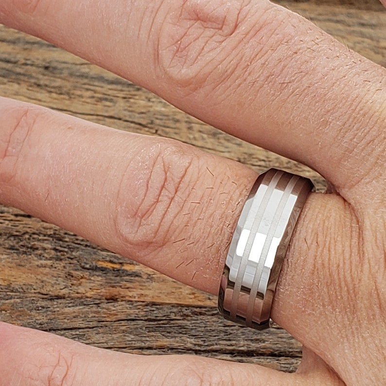 Engraved Tungsten Ring Wedding Band Tungsten Band Personalized Gifts for Men Couples Ring Custom Anniversary Gift Male Engagement Ring