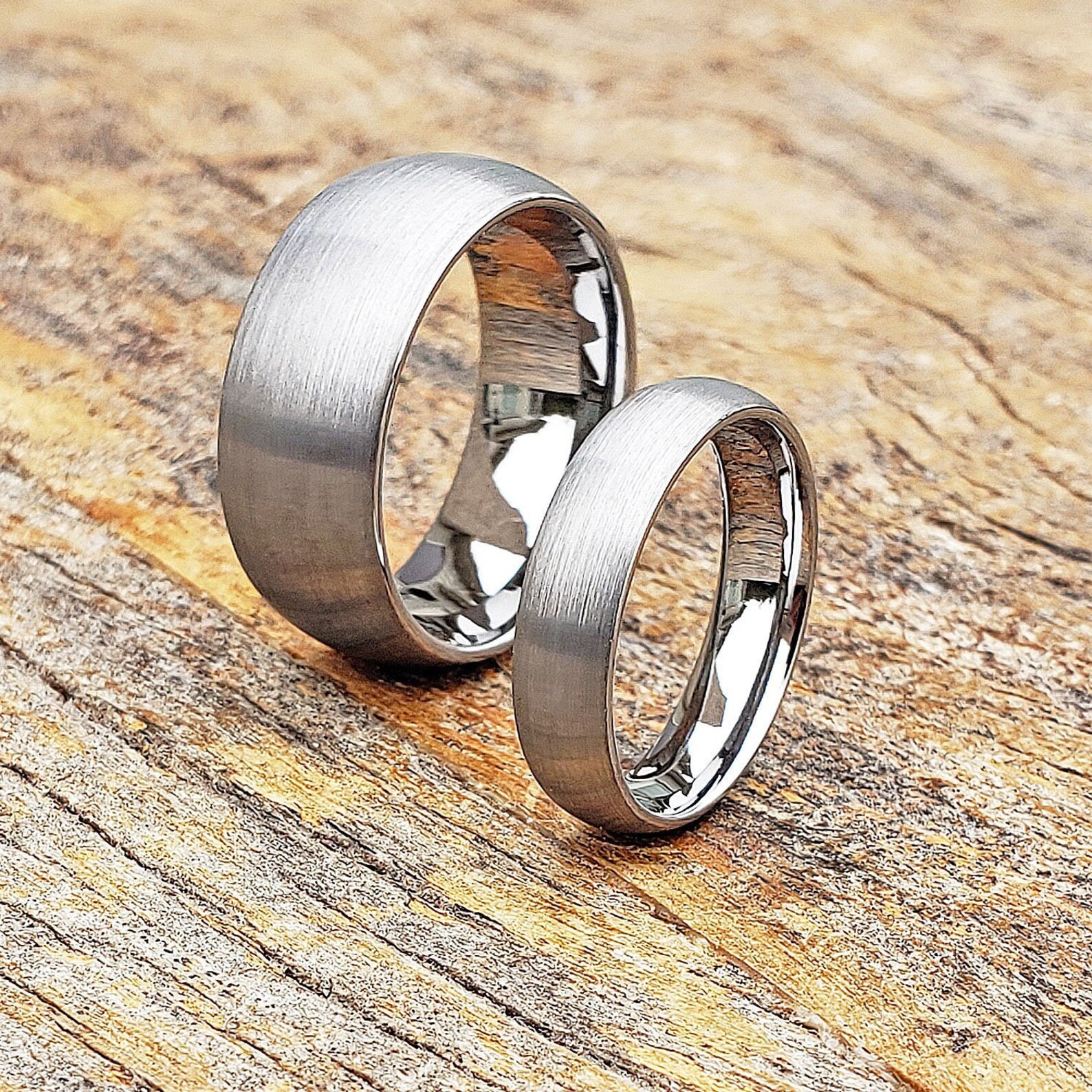 Gray Mens Ring Matte Wedding Ring Gift for Boyfriend Etsy