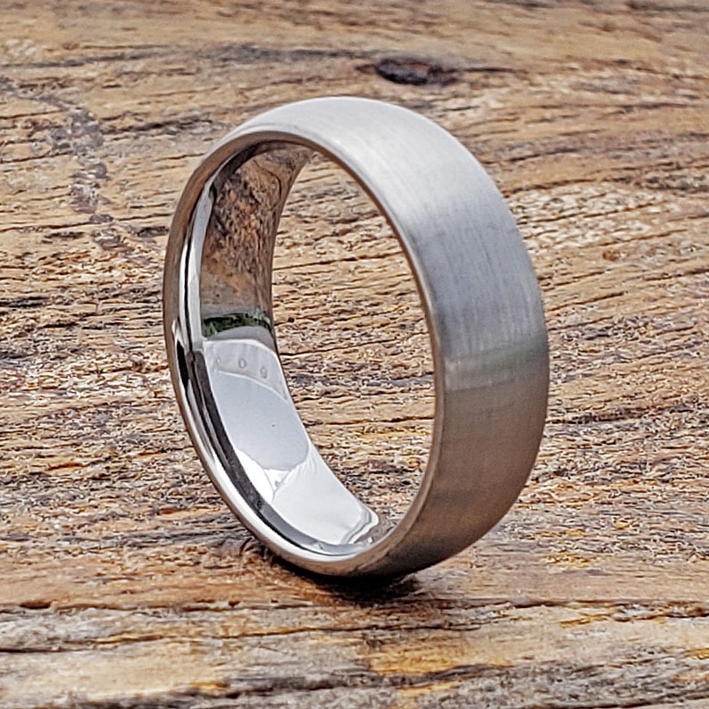 Couples Wedding Band Tungsten Wedding Band Matte Tungsten Ring Mens Tungsten Engagement Ring Brushed Tungsten Ring Engagement Band