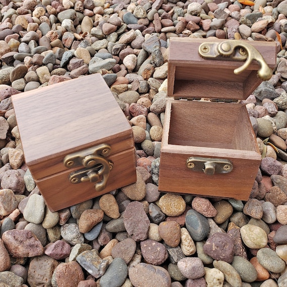 Small Wooden Box Ring Bearer Box Antique Ring Box Engagement