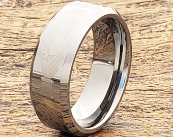 Tungsten ring, mens wedding band, mens wedding ring, celtic claddagh ring, mens celtic ring, celtic ring, celtic knot ring, claddagh ring