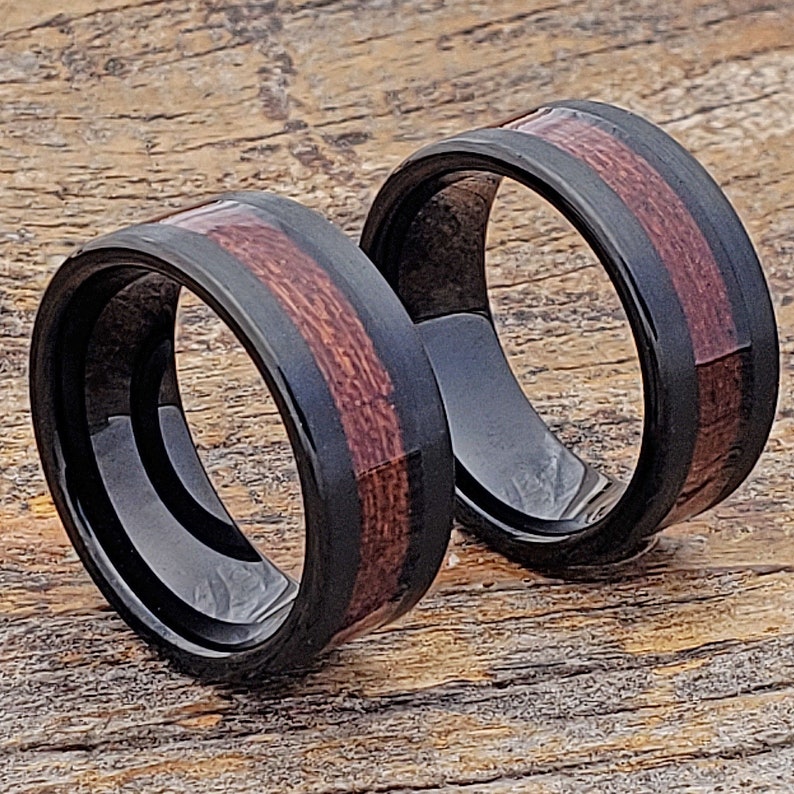 Whiskey Barrel Ring Wood Wedding Band Mens Wedding Band Etsy