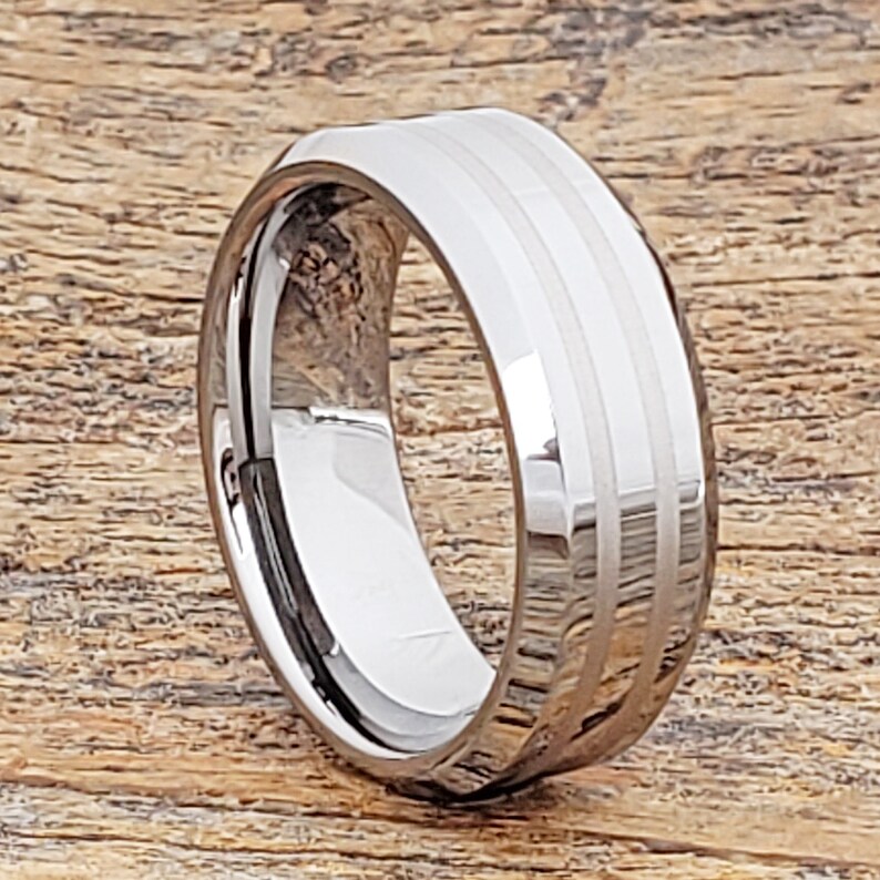 Engraved Tungsten Ring Wedding Band Tungsten Band Personalized Gifts for Men Couples Ring Custom Anniversary Gift Male Engagement Ring