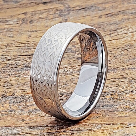 Tungsten shop rings celtic