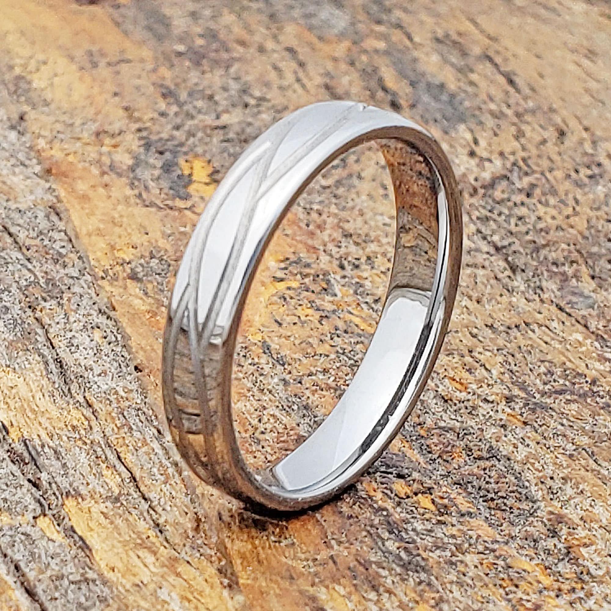 Womens Wedding Ring Matte Wedding Ring Womens Tungsten Ring image 0
