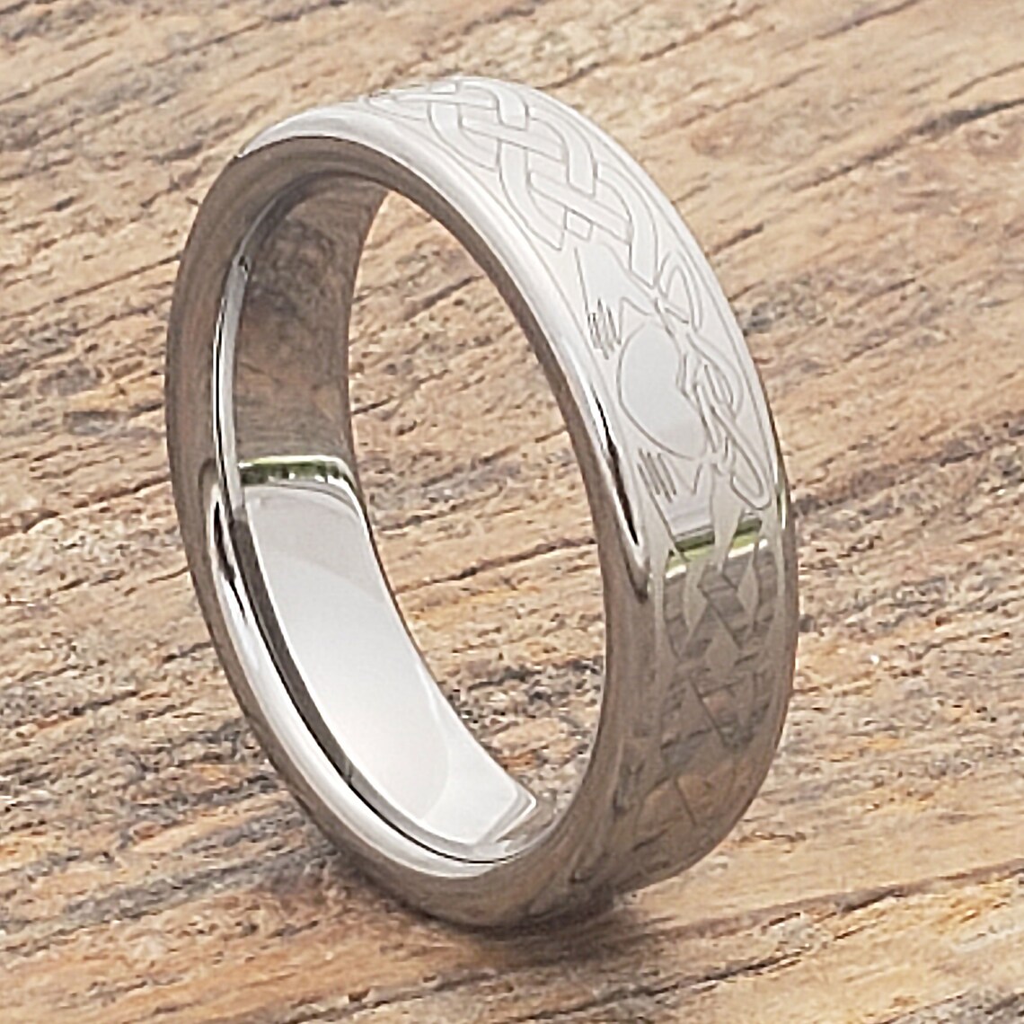 Claddagh Celtic Knot Ring Mens Promise Ring Couples Celtic Etsy