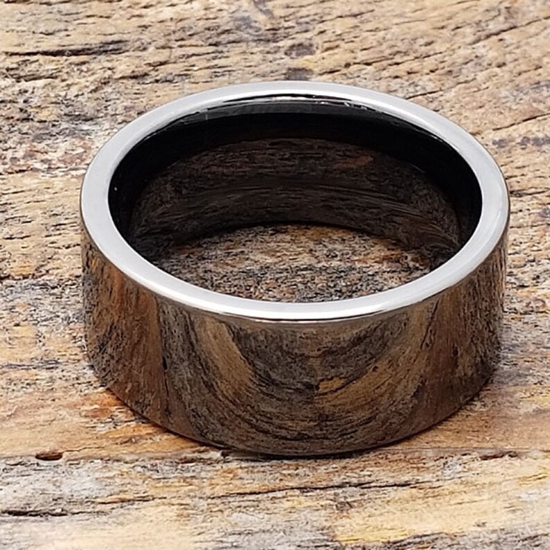 Black Tungsten Ring Tungsten Band Couples Ring Tungsten Carbide Ring Gunmetal Ring Engagement Ring Anniversary Ring Unique Black Ring