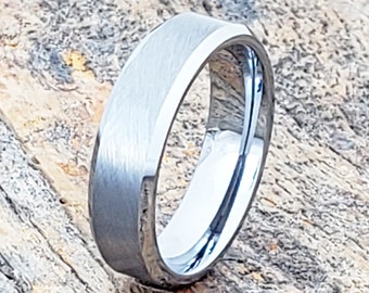 8mm, tungsten ring, gray tungsten ring, men's tungsten ring, simple men's ring, men's gift, men's promise ring, men's matte wedding band