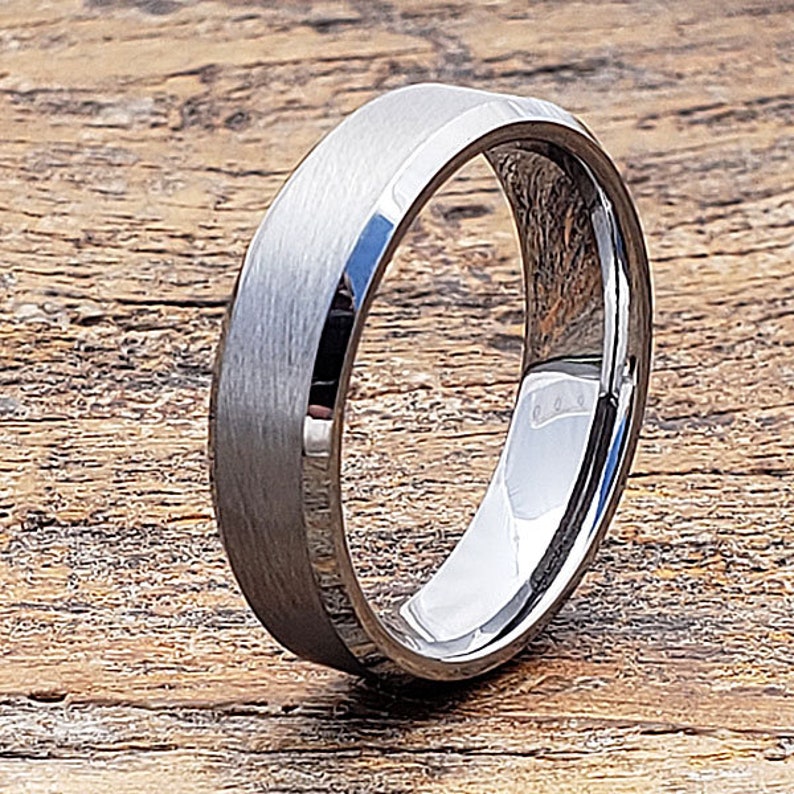 Tungsten Wedding Band Engagement Gift Matte Wedding Band Engagement Band Promise Ring Brushed Mens Wedding Band Tungsten Carbide Ring