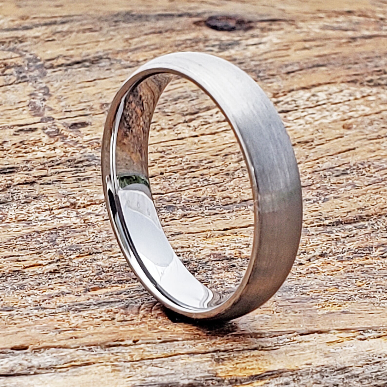 Gray Mens Ring Matte Wedding Ring Gift for Boyfriend Etsy