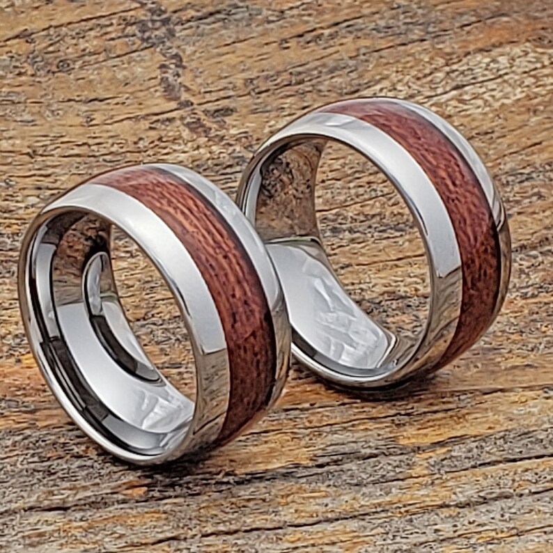 Mens Whiskey Barrel Ring Mens Wedding Band Mens Tungsten Etsy