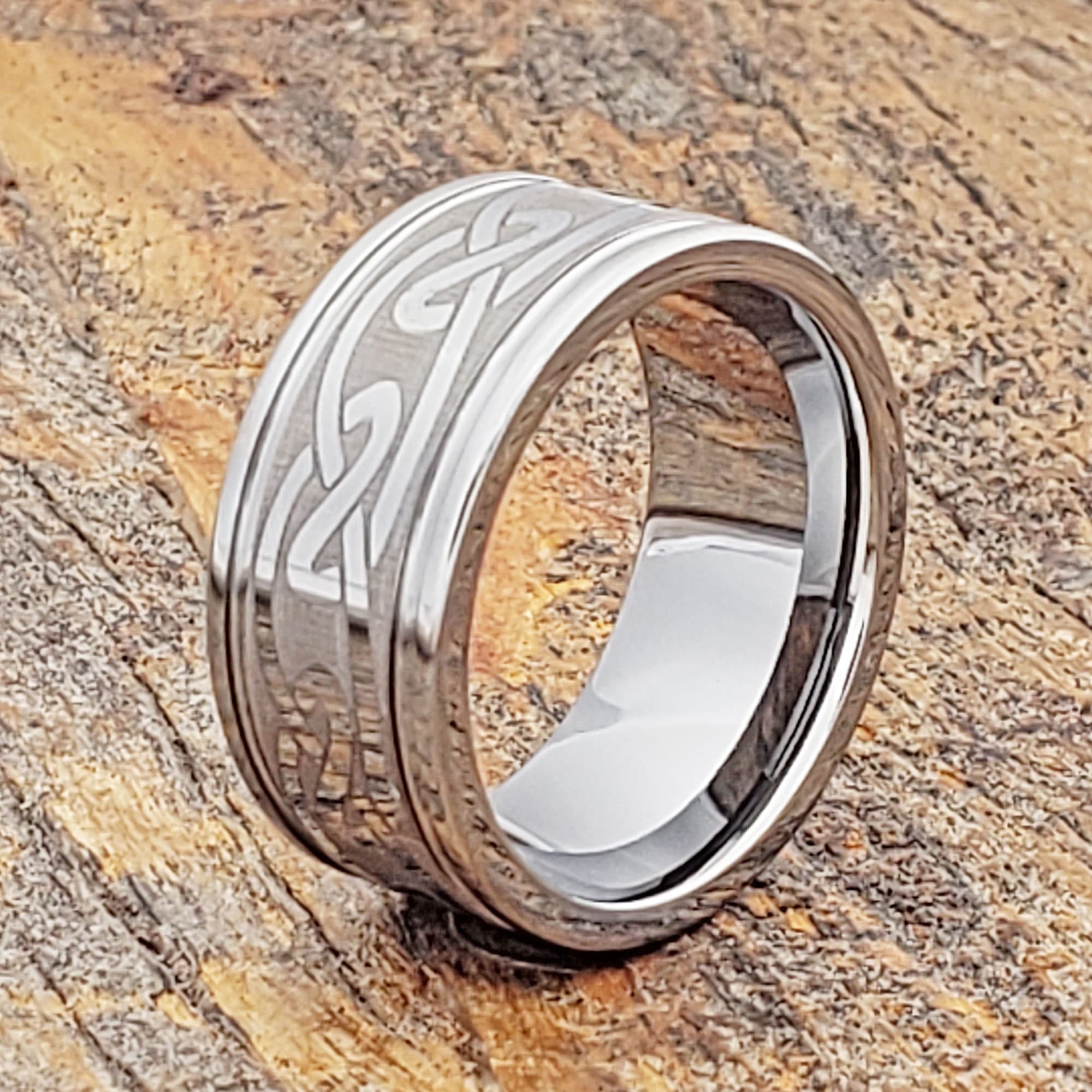 Mens Tungsten Ring, Mens Wedding Band, Brushed Ring, Simple Wedding Band,  Simple Mens Ring, Mens Celtic Ring, Celtic Ring, Celtic Knot Ring - Etsy