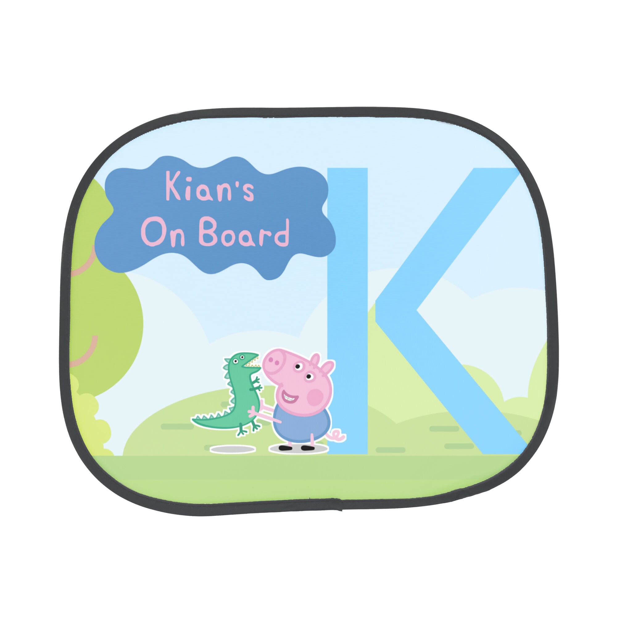 Unique Peppa Pig Theme Inspired Baby Kids Personalised Car Sun Etsy