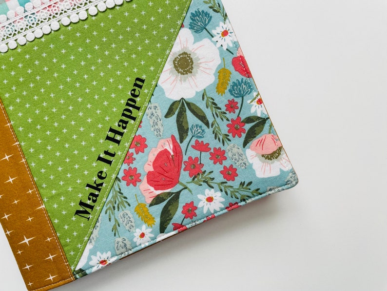 Compositon Book Cover// Quilted Book Cover// Journal Cover Etsy