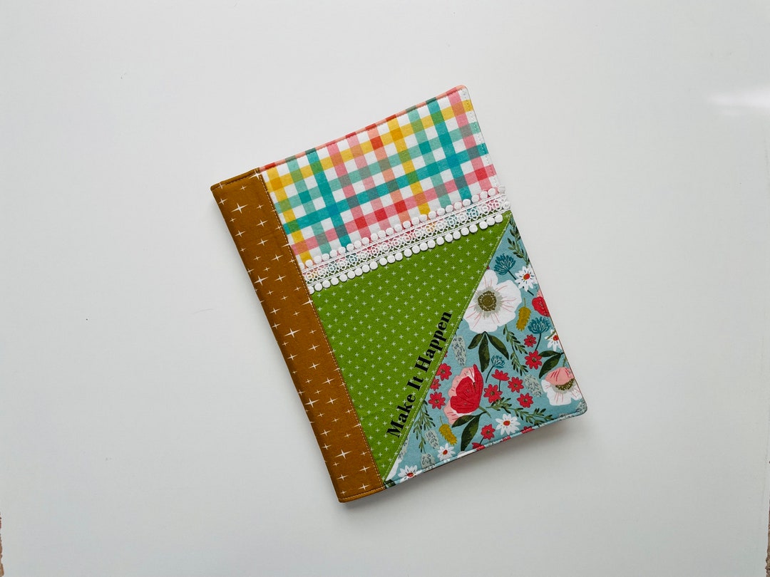 Compositon Book Cover// Quilted Book Cover// Journal Cover Etsy